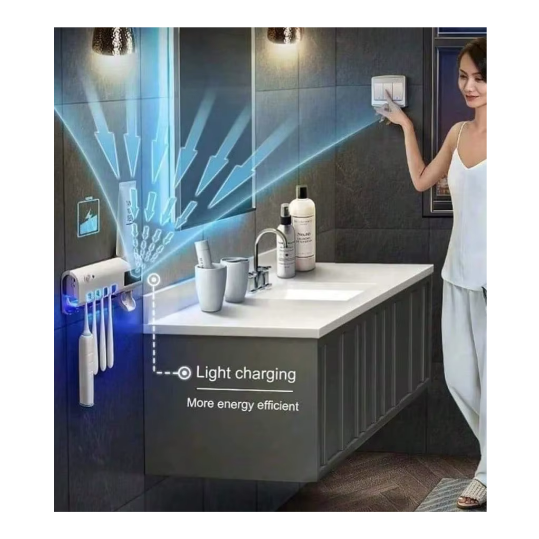UV Toothbrush Sanitizer Wall Mount No-Drill