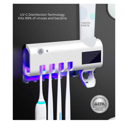 UV Toothbrush Sanitizer Wall Mount No-Drill